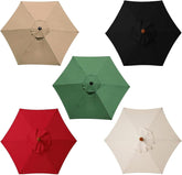 RAKKYO 6/8 Arms Resistant Patio Canopy, Umbrella Replacement Top Sun Shade Cover, Outdoor Table Market Yard Umbrella Top Umbrella Canopy, Umbrella Replacement Cloth For Garden Umbrella
