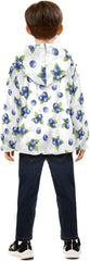 Blueberries White Toddler Boy Winter Jacket Thick Snow Jacket for Boys 3T