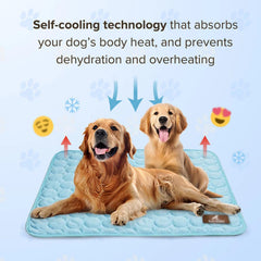 Opticnock Dog Cooling Mat, cooling blanket for dogs and cats, Washable & Portable Pet Soft cool Pad, Pet Air Conditioning Bed, Keeping Your Furry Friend Comfortable All Summer Long (A,16*12IN)