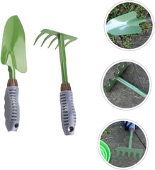HANABASS 1Set Multi Purpose Garden Tool Stainless Steel Shovel Rake for Efficient Weeding and Soil Excavation Comfortable Grip Hand Tools for Home Gardening