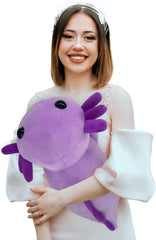 Axolotl Stuffed Animal Plush Toy,Cute Soft Salamander Plush Pillow,Kawaii Plushies Doll Toy for Kids (Pink,11 inch)
