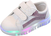 Unisex Shoes Kids Sparkling Wheels Shoes Girls Light up Roller Skates Sneakers Boys Rechargeable Flashing Sneakers