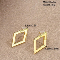 1 Pair Earrings for Women Fashion Hypoallergenic Geometric Square Earring Heart Shape Trendy Ear Rings for Women
