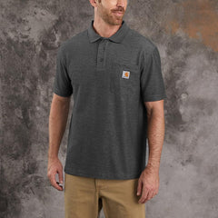 Carhartt Men's Loose Fit Midweight Short-Sleeve Pocket Polo