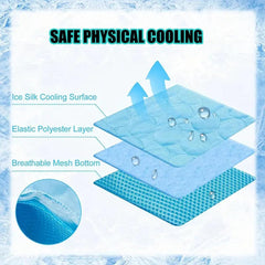 2025 Upgrade Kittra Cooling Mat for Cats, Cool and Healthy Cooling Bed for Cats, Foldable Pet Coolings Mat for Cats Dogs, Easy Clean Summer, Keep Your Pet Cool and Comfy in Summe (XS-Dark Gray)