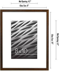 Americanflat 10x10 Picture Frame with Shatter-Resistant Glass - Use as 8x8 Frame with Mat or Display 10x10 Photo Without Mat - Streamline Collection - Square Frames for Tabletop or Wall - Silver