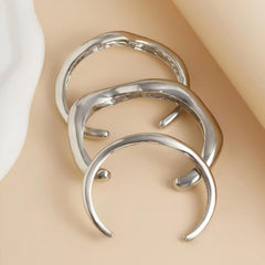 Chunky Gold Bangles for Women Non Tarnish Stackable Bracelet Set Trendy Jewelry Gifts