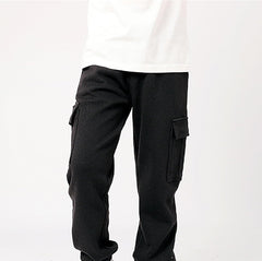 Boys Girls Trousers Elastic Waist Multiple Pockets Work Clothes Cotton Sweatpants Jogging Tracksuit Pants