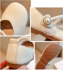 Girls Wedding Flat𝐬 Solid Flower Mary Jane Dress Shoes Square Toe Ballet Soft Sole Slip On Flat for Part𝐲 School