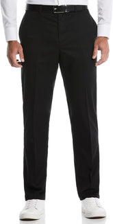 Savane Men's Geo Khaki Chino Pants with Flat Front and Expandable Waistband (Available in Big & Tall)