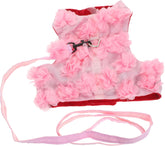 FRCOLOR Stereo Flower Traction Chest Strap for Dogs Breathable Cute Design Pet Harness with Random Colors for Spring Summer Walks