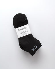 Calvin Klein Boys Quarter Socks - 6 Packs Comfort Stretch Cushioned Performance Athletic Ankle Socks for Boys (Sizes: M-L)