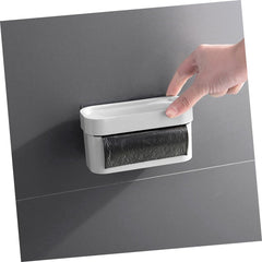 2Pcs Wall Mounted Garbage Bag Storage Box Punch Dispenser for Bathroom Kitchen Organization Material Space Saving for Bag Storage