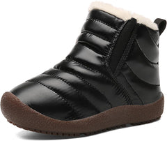 Girls and Boys Snow Fashion Ankle Boots Warm Fuzzy Walking Outdoor Shoes with Zipper (Baby/Toddler/Little Kid)