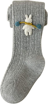 Girls Tights Easter Outfit Toddler Cable Knit Cotton Footed Leggings Stocking Pants Kids Soft Stretchy Pantyhose Pants