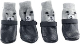 Dog Boots Waterproof Dog Shoes Breathable Socks Anti-Slip Dog Sock Shoes Rain Snow Dog Booties with Adjustable Magic Tape, Set of 4