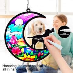 Dog Memorial Stained Acrylic Sun Catcher - A Heartfelt Sympathy Gift for Those Mourning The Loss of a Beloved Canine Companion,Gifts for Dog Lovers