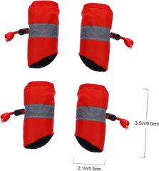 UPKOCH 4Pcs Winter Dog Boots Non Slip Paw Protectors Cute Christmas Dog Shoes Soft Sole for Comfort Traction for Pets