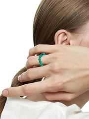 1Pcs Stretch Finger Rings, Dyed Stackable Ring for Women Birthday Festival Elegant Gifts, Inner Diameter: 19mm