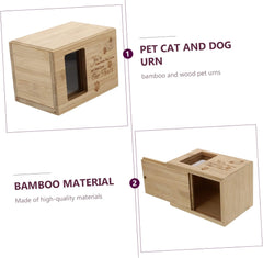 Alasum Decorative Urns Decorative Urns Doggie Pet Memorial Keepsake Urns Wooden Pet Cremation Urn Pet Cinerary Casket for Pet Cats Dogs Funeral Decorative Urns Doggie Doggie