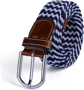 Elastic Braided Belt Men Men's Belt Braid Belt Elastic Braided Belt for Women Black