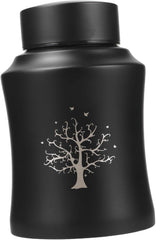 Happyyami Stainless Steel Pet Urn for Dog Cat Ashes Memorial Small Decorative Cremation Container