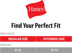 Hanes Men's Max Cushioned Crew Socks, Moisture-Wicking with Odor Control, Multipack