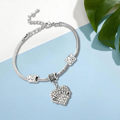 Crystal Heart Bracelet For Mom Daughter Mimi Nana Grandma Aunt Sister Niece Bracelet Christmas Birthday Gift For Mom Daughter Mimi Nana Grandma Aunt Sister Niece