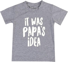 Baby Kids Graphic T-Shirts Summer Cotton Short Sleeve Tops Boys Girls Casual Letter Print Loose Fit Tee Outfit Unisex