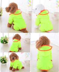 Raincoat for Dogs Waterproof Dog Rain Jacket Green Waterproof Dog Raincoat Clothes Puppy Rain Coat Jacket with Hat Pet Dog Rain Coat for Small Dogs Xs