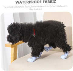 SUPVOX 4pcs Dog Rain Boots Tep Pet Shoes for Rainy Days Small Omnidirectional for Outdoor Use