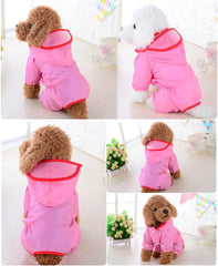 Raincoat for Dogs Waterproof Dog Rain Jacket Pink Waterproof Dog Raincoat Clothes Puppy Rain Coat Jacket with Hat Pet Dog Rain Coat for Small Dogs Xs