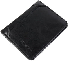 2 Fold Wallets Credit Card Case Simple Soft Anti-theft Cash Bag ID Badge Holder Men's Short Wallet Outdoor