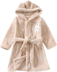 Boys Soft Fleece Girls 𝗣a𝗷amas 𝗦leep𝚠ear Flannel Warm Hooded Towel Kids 𝐁ath𝗿obe Girls Tops Boys Toddler Clothes