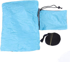 Camping Hammock Portable Camping Travel Single Hammock Hanging Bed with Tree Strap Outdoor Hanging Bed for Hiking (Grey Sky Blue 230 * 90)