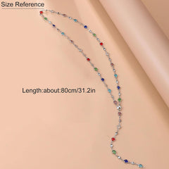 Y-Shaped Bar Chain Necklace for Women - Dainty Layered Long Necklaces, Elegant Jewelry for Prom, Wedding & Special Occasions