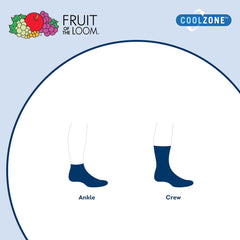 Fruit of the Loom Boys' Coolzone Crew Socks (6 Pack)