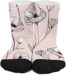 11.8 Inch Ankle Socks With Ink Painting Socks for Women Men Low Cut Thin Sock Soft Moisture-Wicking Sock for Running Sports