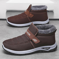 Men's Winter Boots Warm Insulated Snow Boots, Thick Sole, Casual Style Fleece Lined, Cold Weather Protection, Comfortable for Outdoor Activities (8.5,Coffee)