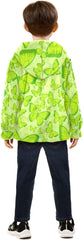 CHIFIGNO Butterflies Green Yellow Boy Fleece Zip up Jacket Light Comfy Fleece Jacket 3T