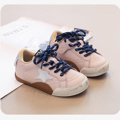 Kids Sparkle Star Sneakers Casual Sports Running Shoes for Girls Boys