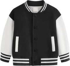 Boy's 𝚅arsity Jackets Kid's Baseball Jacket Top for Girl Outerwear Jackets Sports Track Jackets Coat