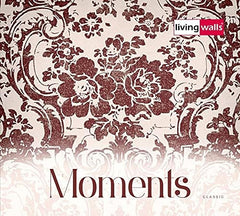 CONCORD WALLCOVERINGS ™ Moments, Baroque Motifs, Flowers and Garlands Gray Wallpaper Sample, Modern