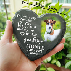 Famtitrendz Personalized Forever in Heart Dog & Cat Memorial Stone - Pet Loss Commemorative Gifts