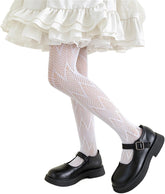 Girls Pantyhose Solid Tights Fashionable Long Stockings With Unique Pattern For Daily Party Performances Party Tights