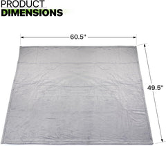 Magshion Calming Dog Blankets for Large Dogs, Machine Washable, Fluffy Flannel Throw Blanket for Couch, Bed, or Car from Stains, Spills or Pet Fur, 50 x 61 Inches, Light Gray