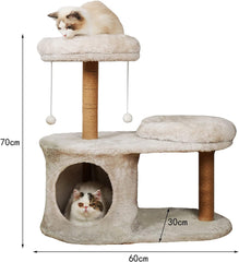 CAYJ Cat Climbing Frame Cat Litter Cat Tree One Cat Tower Hanging Ball Small Scratching Post Cat Supplies