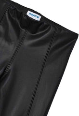 Mayoral Synthetic Leather Leggings for Girls Black