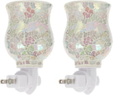 Hemoton 2 Pcs Melting Wax Night Light Fragrance Lamp Electric Aroma Essential Oil Burners Plug-in Essential Oil Light Elegant Fragrance Lamp Practical Fragrance Wax Lamp Grace Candle Glass