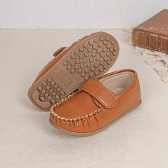 Toddler Boys Girls Leather Loafers,Little Kids Soft Slip-On Dress Shoes,Moccasins Flat Boat Shoes Casual Daily Walking Wedding Church School